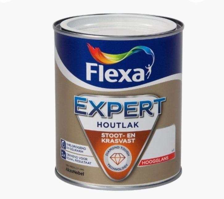 Nieuw Flexa Expert Lak Hoogglans - Wit - 2,5 L, Doe-het-zelf en Verbouw, Verf, Beits en Lak, Nieuw, Lak, Wit, Ophalen