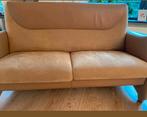 Lederen 2 zitsbank, Huis en Inrichting, Banken | Bankstellen, Gebruikt, Minder dan 75 cm, Tweepersoons, Rechte bank