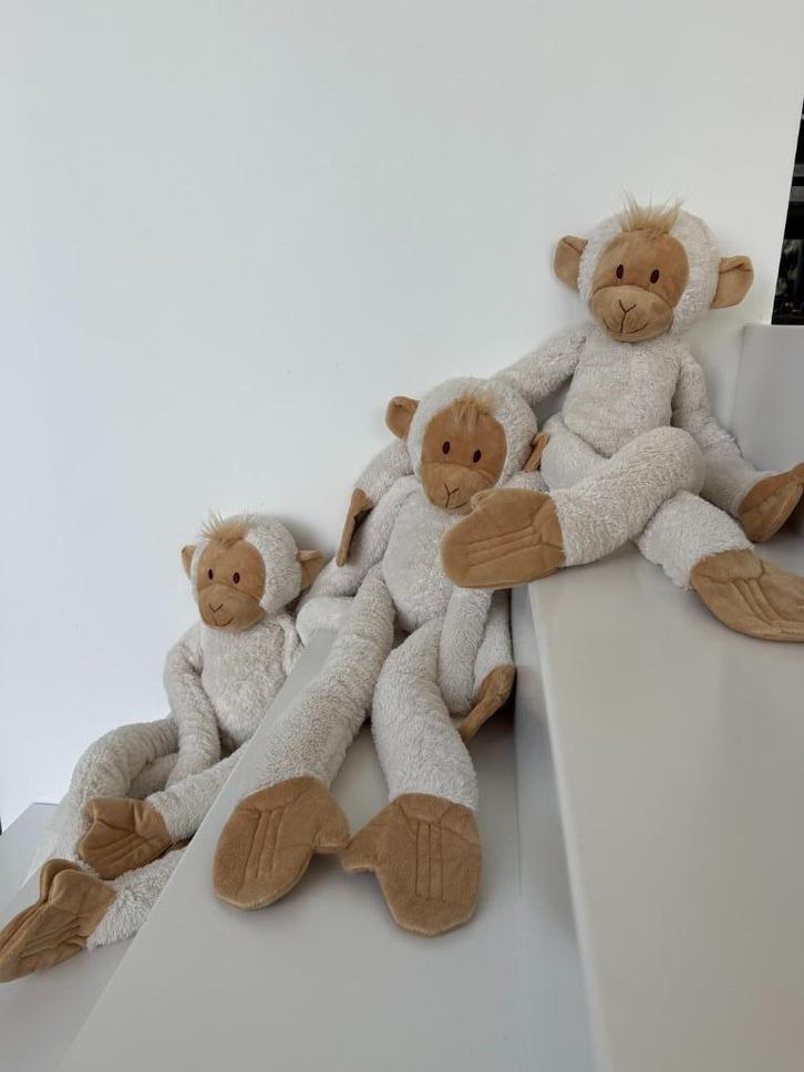 3x Happy Horse knuffelaap, Kinderen en Baby's, Speelgoed | Knuffels en Pluche, Gebruikt, Overige typen, Ophalen of Verzenden