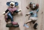 Houten Disney Figuren Minnie Mouse Donald Duck, Verzamelen, Beelden en Beeldjes, Ophalen, Gebruikt