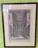 De oude kopergravure prent Westerkerk Amsterdam uit 1765, Ophalen of Verzenden