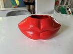 Vaasje lips, Ophalen of Verzenden, Rood, Glas, Minder dan 50 cm
