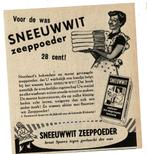Voor de was SNEEUWWIT Zeeppoeder 28 cent 1949, Verzenden, Zo goed als nieuw, Overige typen