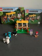 LEGO Minecraft 21171 Paardenstal, Ophalen of Verzenden, Zo goed als nieuw, Complete set, Lego