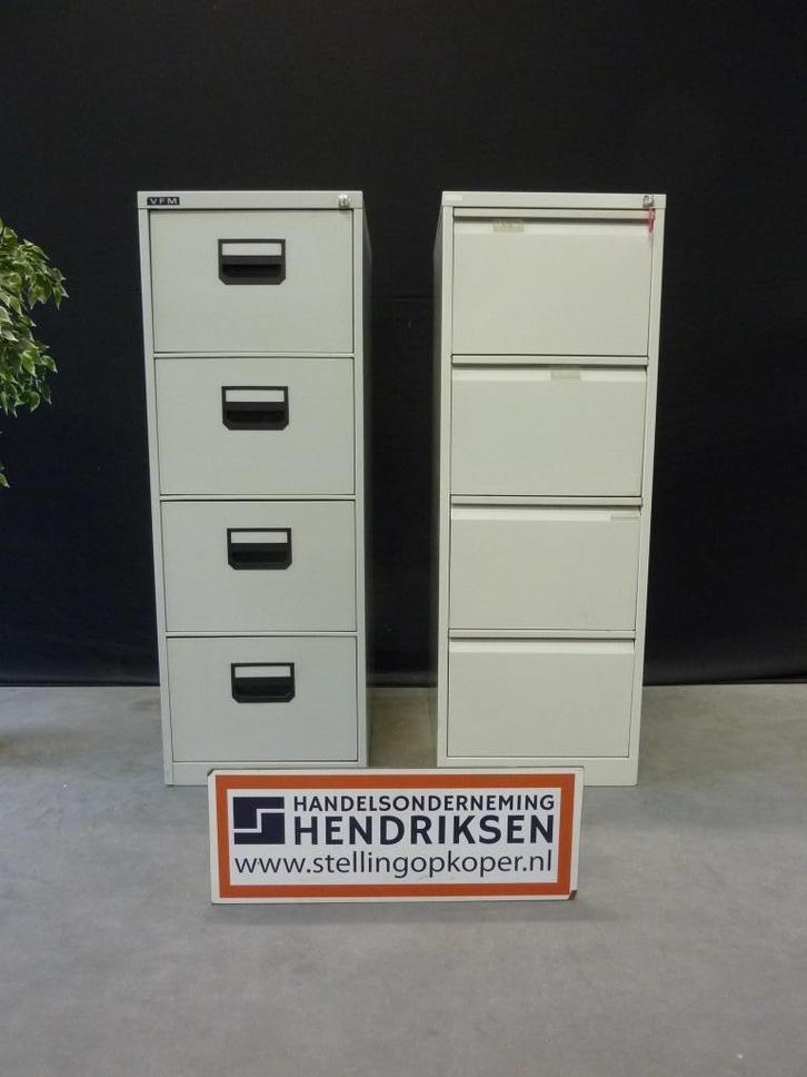 Nette stalen ladekast / hangmappenkast / archiefkast + slot, Huis en Inrichting, Kasten | Ladekasten, Gebruikt, 100 tot 150 cm