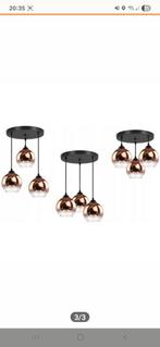 3 lampen met ieder 3 koperen bollen, Ophalen, Minder dan 55 cm, Rond, Nieuw