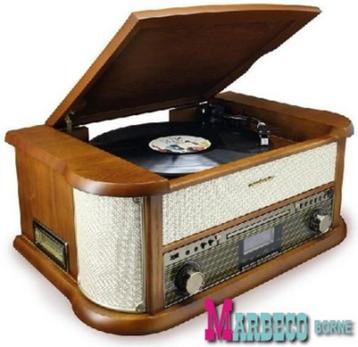 Retro DAB Radio, CD, MP3, Platenspeler, USB opname,Bluetooth beschikbaar voor biedingen