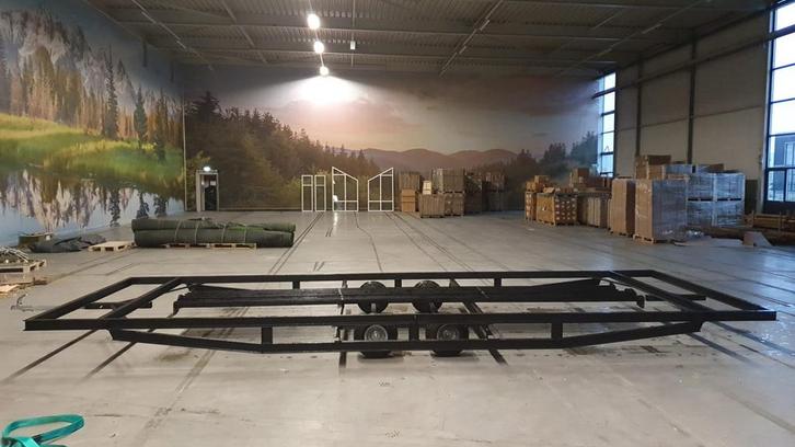Onderstel Tinyhouse/Woonwagen/Chalet - 750x275/540cm, Auto diversen, Aanhangers en Bagagewagens, Zo goed als nieuw, Ophalen