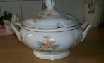 Brocante soepterrine MZ met bloem motief, Ophalen of Verzenden