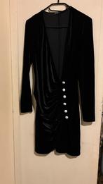 Zwarye gala jurk met 6 witte glitter knopen, Ophalen of Verzenden, Zo goed als nieuw, Overige typen