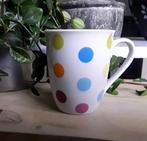 Mok - beker - polkadots -  dots - stippen, Huis en Inrichting, Keramiek, Ophalen of Verzenden, Zo goed als nieuw, Overige stijlen