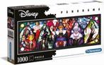 Clementoni: Disney Panorama: Slechterikken 1000 stukjes, Ophalen of Verzenden, 500 t/m 1500 stukjes, Nieuw, Legpuzzel