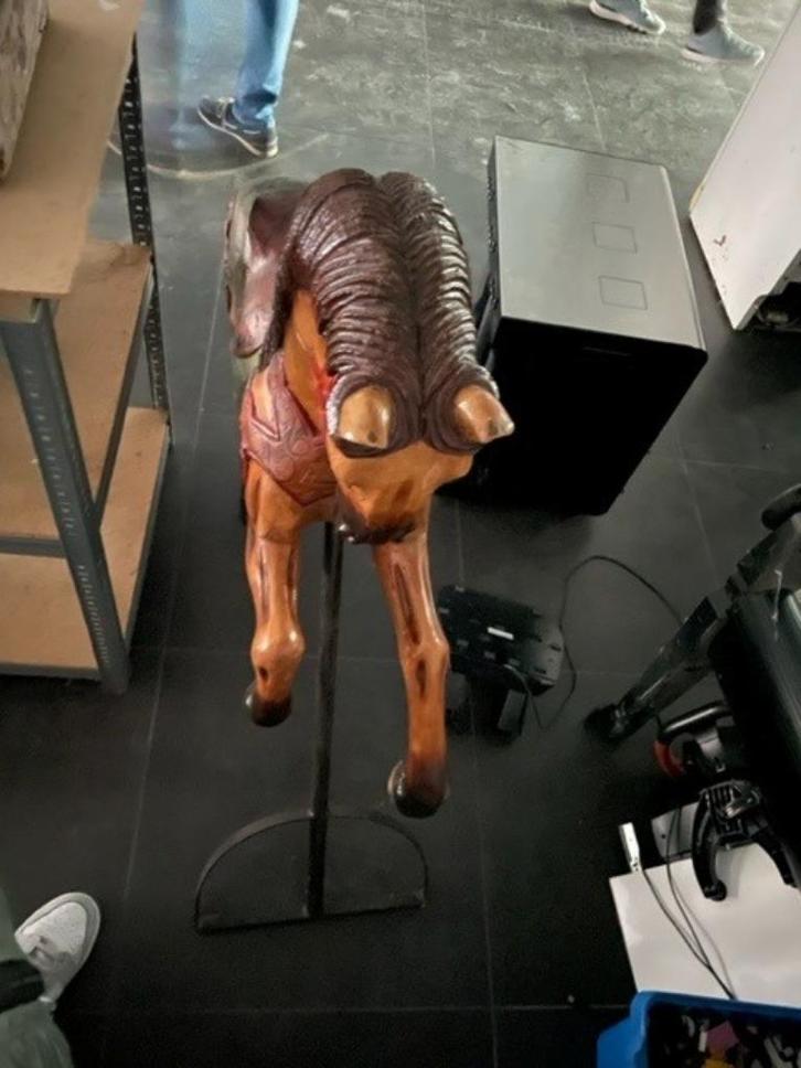 Houten decoratiepaard op standaard, Antiek en Kunst, Curiosa en Brocante, Ophalen