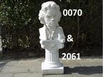 Ludwig van Beethoven met zuil., Tuin en Terras, Tuinbeelden, Nieuw, Beton, Mensenbeeld, Ophalen