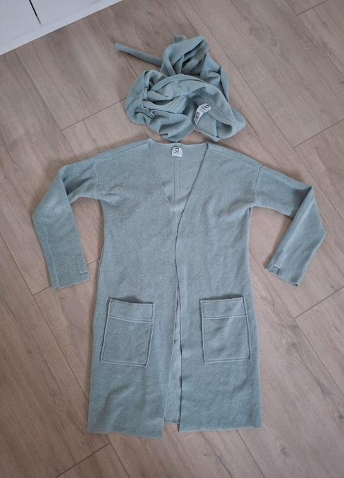 Simple set  vest & sjaal mint groen fleece maat s / 36, Kleding | Dames, Truien en Vesten, Gedragen, Maat 36 (S), Groen, Ophalen of Verzenden