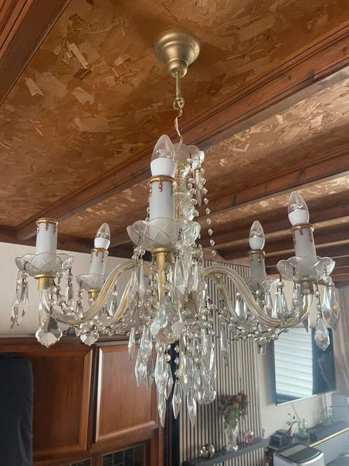 Prachtige klassieke kroonluchters – set van 2, Huis en Inrichting, Lampen | Kroonluchters, Zo goed als nieuw, Glas, Metaal, Ophalen of Verzenden