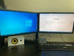 2x Iiyama ProLite 24" Full HD Monitoren + Monitorarm, Ophalen, Kantelbaar, Full HD, 60 Hz of minder