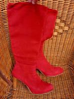NW 279! LILIAN maat 40 hoge rode suede leren laarzen rood, Ophalen of Verzenden, Lilian, Hoge laarzen, Zo goed als nieuw