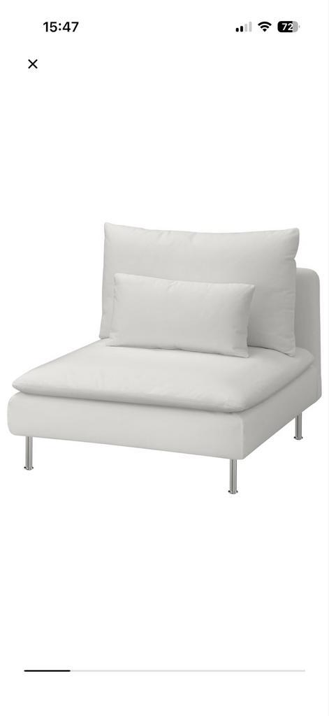 Nieuwe IKEA Soderhamn 1-zits hoes Blekinge Wit, Huis en Inrichting, Fauteuils, Nieuw, Stof, Minder dan 50 cm, Minder dan 75 cm