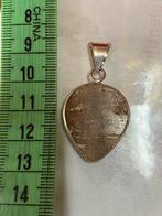 Zilveren hanger koraal fossiel gemerkt 925, Ophalen of Verzenden, Zilver