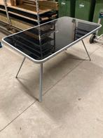 Tuintafel met glazen blad, Tuin en Terras, Ophalen, Zo goed als nieuw, Rechthoekig, Overige materialen