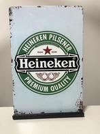 Heineken bier metalen reclamebord (Old Look), Verzamelen, Biermerken, Ophalen of Verzenden, Nieuw, Reclamebord, Plaat of Schild
