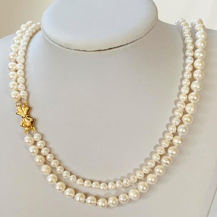 Parelketting 2- Rijig van Zuidzee Parels 14K, Sieraden, Tassen en Uiterlijk, Kettingen, Nieuw, Goud, Ophalen of Verzenden