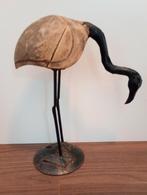 Beeldje vogel hout/metaal, Antiek en Kunst, Kunst | Designobjecten, Ophalen of Verzenden