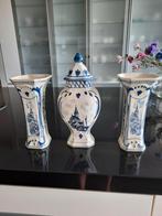 Delfts Blauw Vaas Set - Handgeschilderd Holland Aardewerk, Ophalen of Verzenden