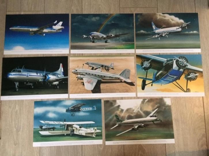 Thijs Postma vliegtuigprenten 11 stuks., Verzamelen, Luchtvaart en Vliegtuigspotten, Zo goed als nieuw, Kaart, Foto of Prent, Ophalen of Verzenden