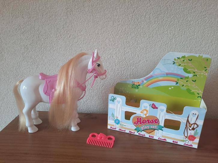 Horse Play Set Speelgoedpaard met Kam Paard Kunststof, Kinderen en Baby's, Speelgoed | Buiten | Los speelgoed, Zo goed als nieuw