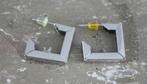 zilverkleurige oorbellen 4kant, Overige materialen, Ophalen of Verzenden, Zilver, Hangers