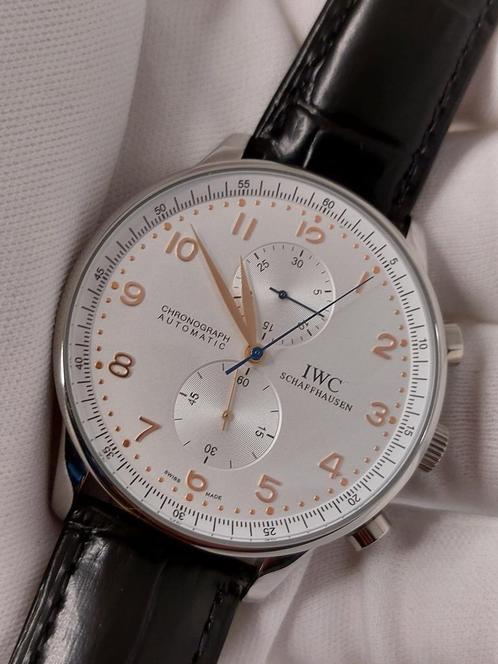 IWC Portugieser Chronograph, Sieraden, Tassen en Uiterlijk, Sporthorloges, Nieuw, Android, Zwart, Ophalen of Verzenden