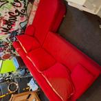 Knalrood bankje met chaise longue, Ophalen, Gebruikt, 125 tot 150 cm, 150 tot 200 cm