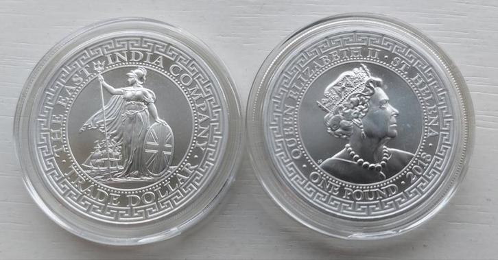 Zilveren 1 oz British trade dollar 2018., Postzegels en Munten, Munten | Oceanië, Losse munt, Zilver, Ophalen of Verzenden