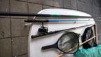 TE koop aangeboden 3x vishengels met twee stoelen. en net., Watersport en Boten, Hengelsport | Algemeen, Ophalen of Verzenden