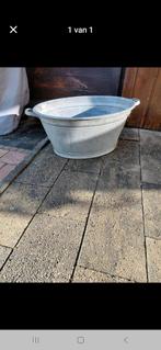 Ovale zinken planten teil/ plantenbak, Tuin en Terras, Ophalen of Verzenden, Zo goed als nieuw, Metaal, 60 tot 100 cm