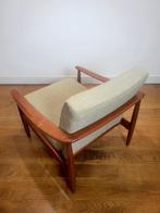 Vintage fauteuil in teak van Carl Straub, 1960, Ophalen, Hout, Gebruikt, 75 tot 100 cm