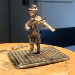 Zilveren miniatuur H. Hooijkaas vioolspeler, Ophalen of Verzenden
