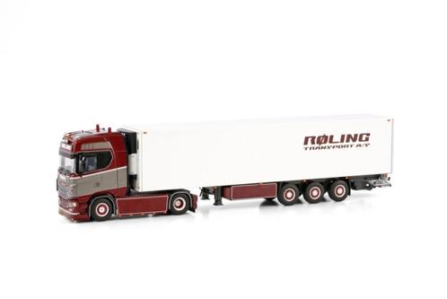 WSI  SCANIA  S HIGHLINE  CS20H 4X2 REEFER TRAILER ROLING, Hobby en Vrije tijd, Modelauto's | 1:50, Nieuw, Bus of Vrachtwagen, Wsi