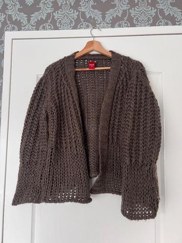 Only-M mohair wollen groen vest 40  beschikbaar voor biedingen