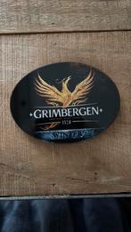 Taplens grimbergen winter, ovaal., Ophalen of Verzenden, Nieuw, Reclamebord, Plaat of Schild, Overige merken