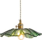 Glazen vintage hanglamp bloem, Huis en Inrichting, Lampen | Hanglampen, Ophalen, Gebruikt, Glas, Minder dan 50 cm