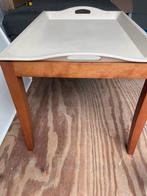 Sidetable kersenhout Poliform incl. dienblad ca. 72x 51, Gebruikt, Ophalen of Verzenden, 60 cm of meer, Rechthoekig