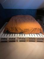 Steiger houten bed incl 2 Mline matrassen en topper, Huis en Inrichting, Gebruikt, Overige kleuren, Tweepersoons, Ophalen of Verzenden