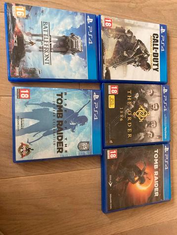 Tomb raider 2x, cod,star wars, the order 1886 beschikbaar voor biedingen