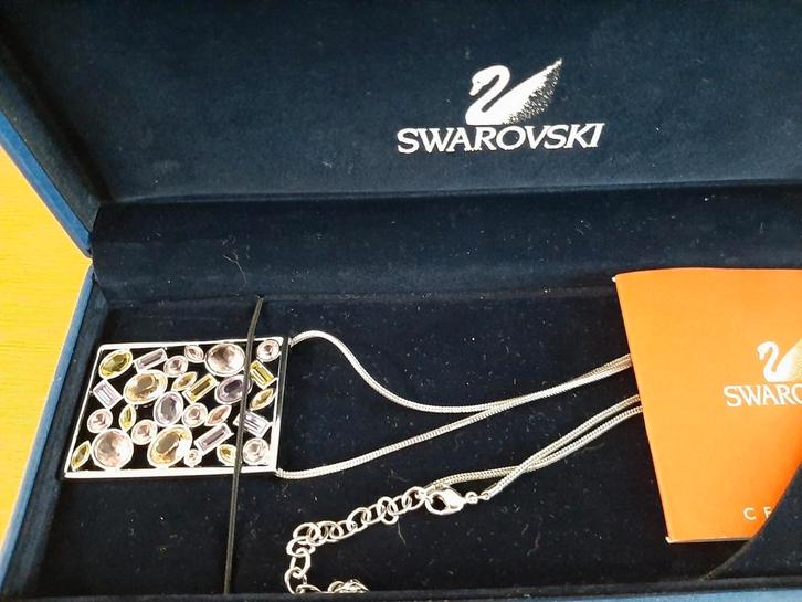 Vintage collier met SWAROVSKI kristal inclusief certificaat., Sieraden, Tassen en Uiterlijk, Antieke sieraden, Ketting, Zilver