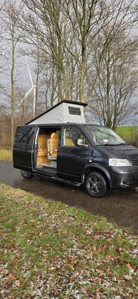 Volkswagen buscamper 2007 Zwart, Auto's, Volkswagen, Particulier, Diesel, Origineel Nederlands, Zwart, Ophalen