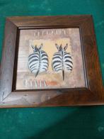 prent zebra's in houten lijst met glas, Huis en Inrichting, Ophalen of Verzenden, 'T Olde Gre-j, Info@toldegrej.nl, Endepoelstraat 20f Didam
