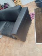 Zwart Leer bankstel 2 zits 180 centimeter x 80 centimer, Ophalen
